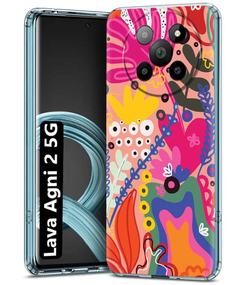     			Fashionury Multicolor Printed Back Cover Silicon Compatible For Lava Agni 2 5G ( Pack of 1 )