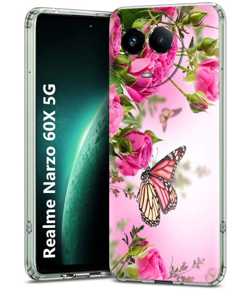     			Fashionury Multicolor Printed Back Cover Silicon Compatible For Realme Narzo 60x 5G ( Pack of 1 )