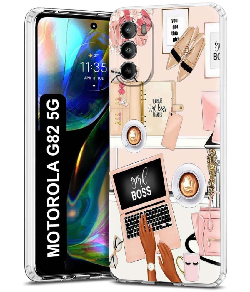     			Fashionury Multicolor Printed Back Cover Silicon Compatible For Motorola Moto G82 5G ( Pack of 1 )