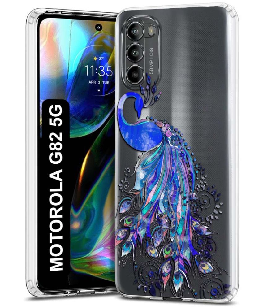     			Fashionury Multicolor Printed Back Cover Silicon Compatible For Motorola Moto G82 5G ( Pack of 1 )