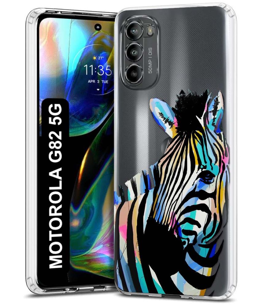     			Fashionury Multicolor Printed Back Cover Silicon Compatible For Motorola Moto G82 5G ( Pack of 1 )