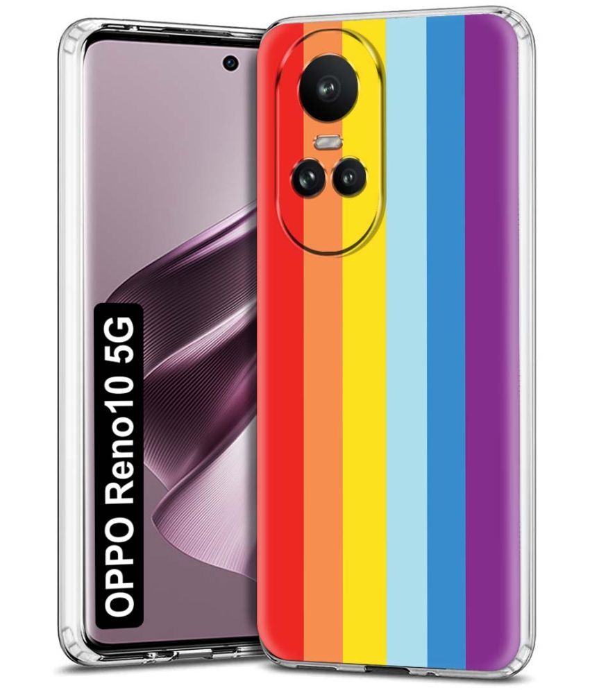     			Fashionury Multicolor Printed Back Cover Silicon Compatible For Oppo Reno 10 5G ( Pack of 1 )