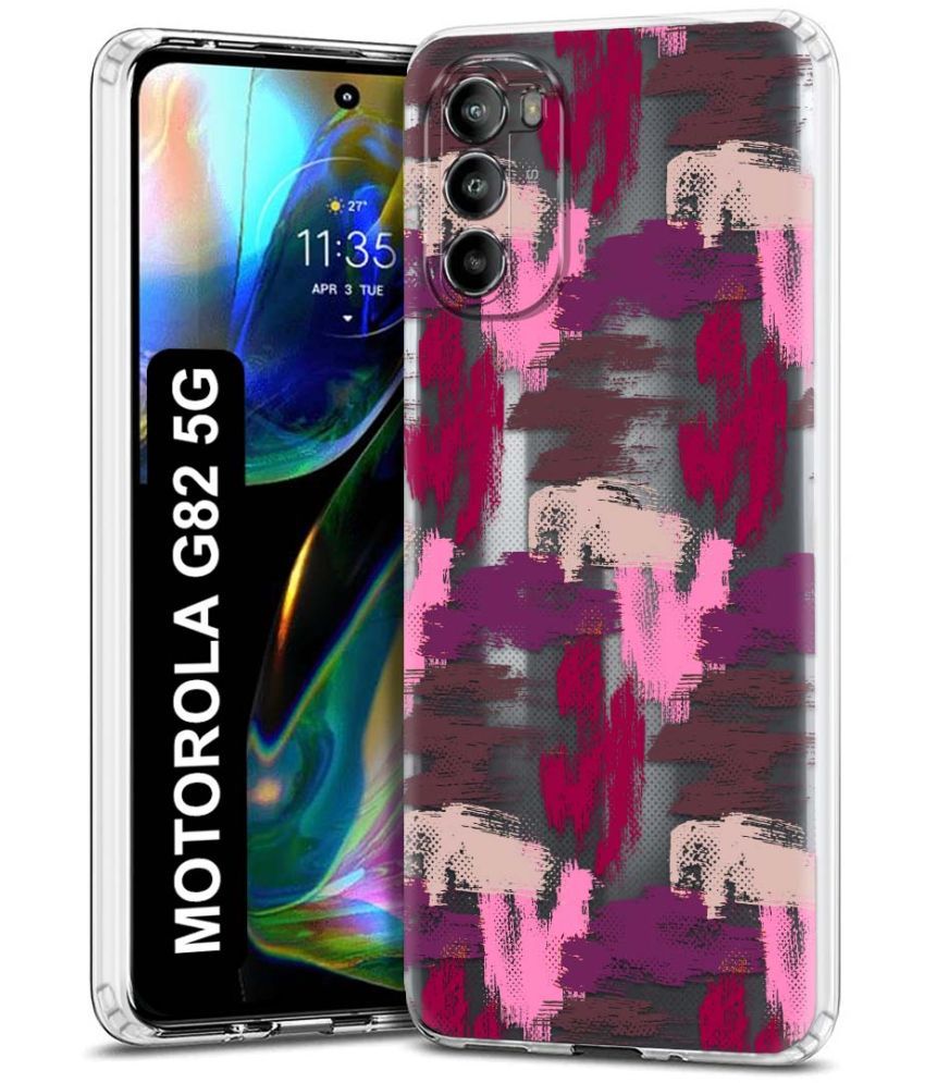     			Fashionury Multicolor Printed Back Cover Silicon Compatible For Motorola Moto G82 5G ( Pack of 1 )