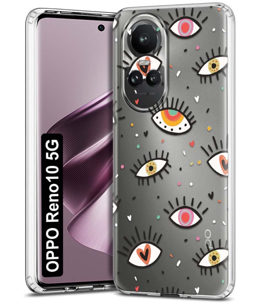     			Fashionury Multicolor Printed Back Cover Silicon Compatible For Oppo Reno 10 5G ( Pack of 1 )