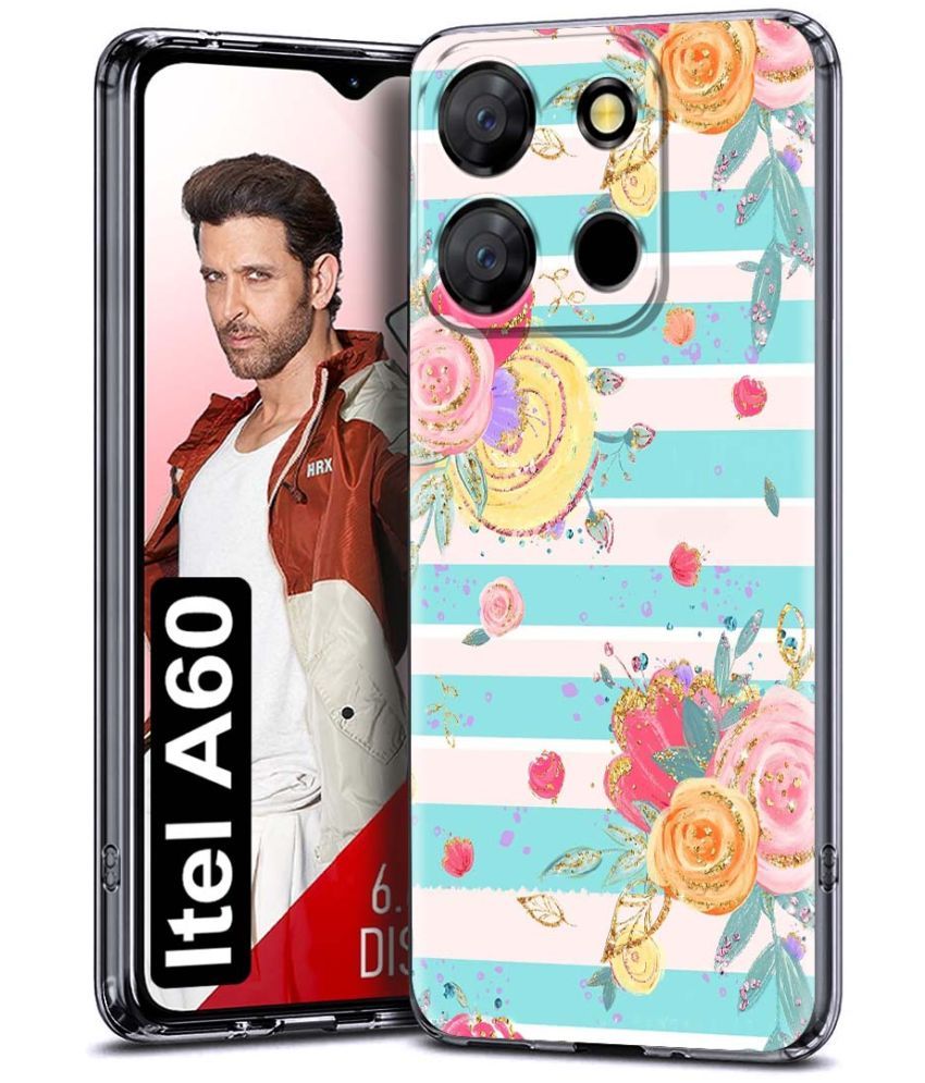     			Fashionury Multicolor Printed Back Cover Silicon Compatible For iTel A60 ( Pack of 1 )