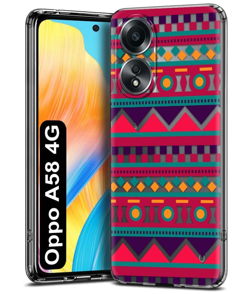     			Fashionury Multicolor Printed Back Cover Silicon Compatible For Oppo A58 4G ( Pack of 1 )