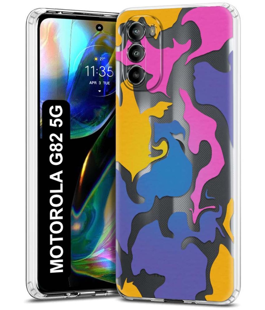     			Fashionury Multicolor Printed Back Cover Silicon Compatible For Motorola Moto G82 5G ( Pack of 1 )