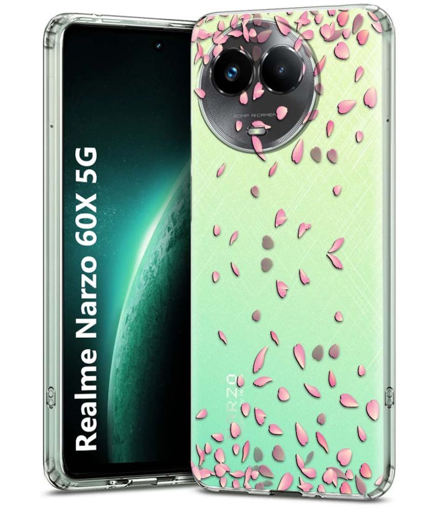     			Fashionury Multicolor Printed Back Cover Silicon Compatible For Realme Narzo 60x 5G ( Pack of 1 )