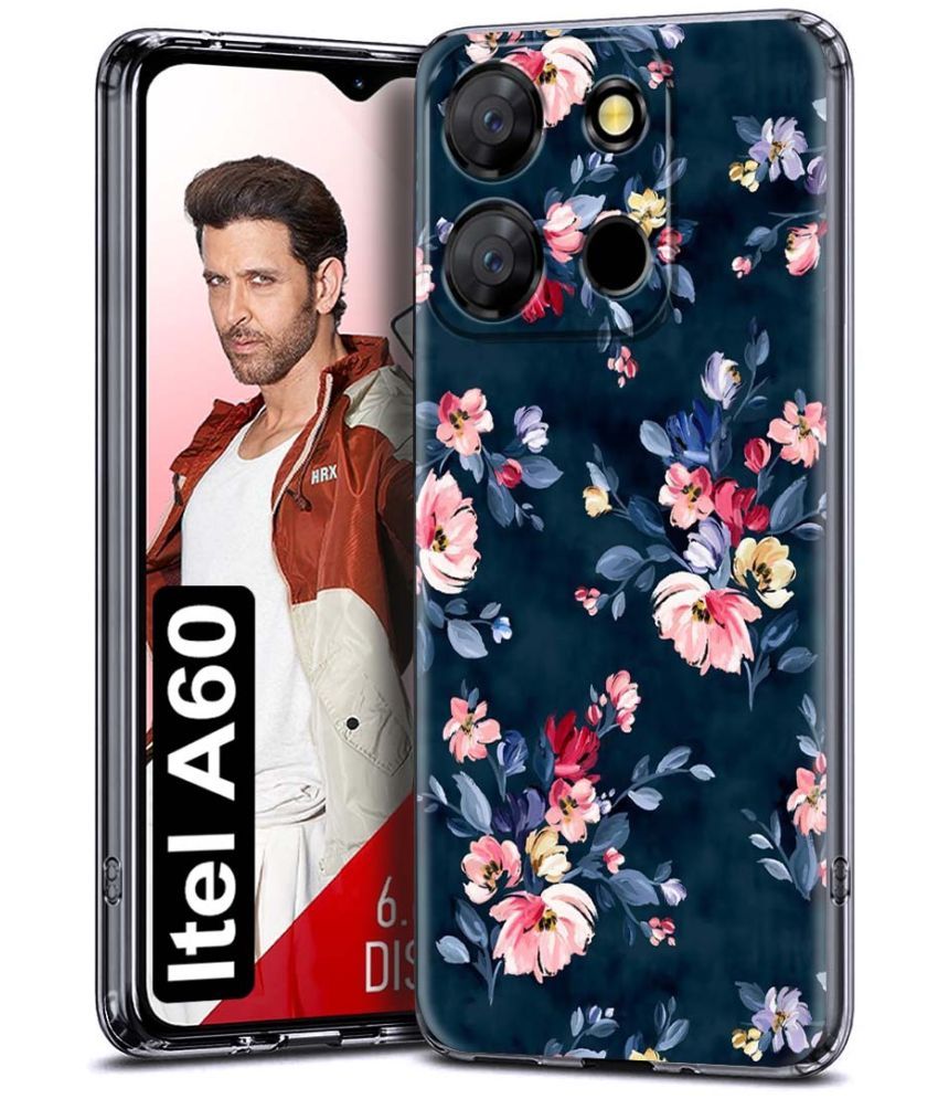     			Fashionury Multicolor Printed Back Cover Silicon Compatible For iTel A60 ( Pack of 1 )