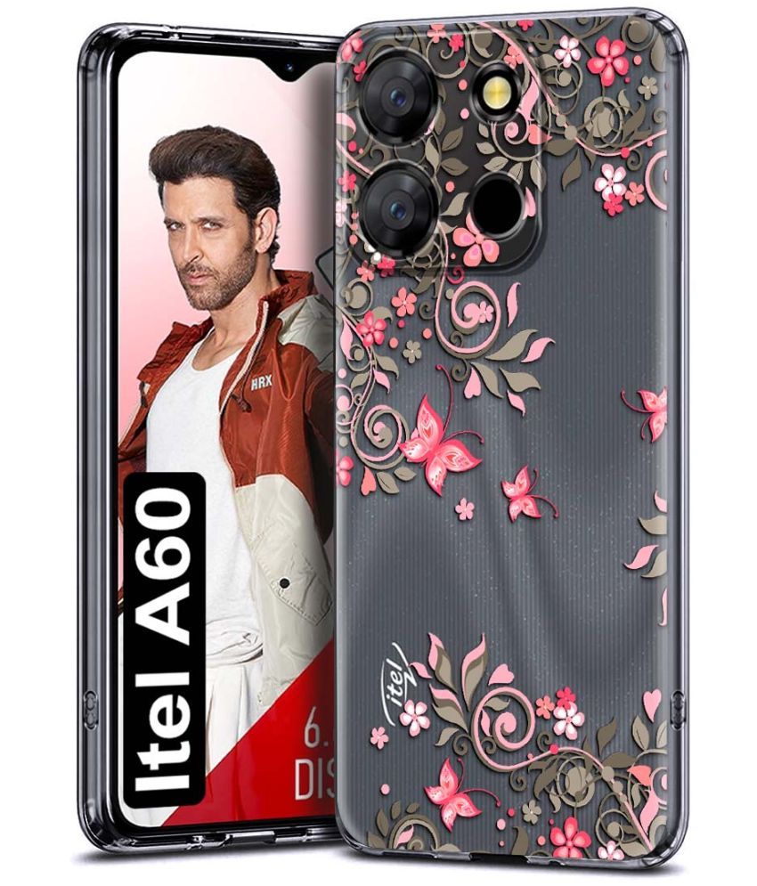     			Fashionury Multicolor Printed Back Cover Silicon Compatible For iTel A60 ( Pack of 1 )