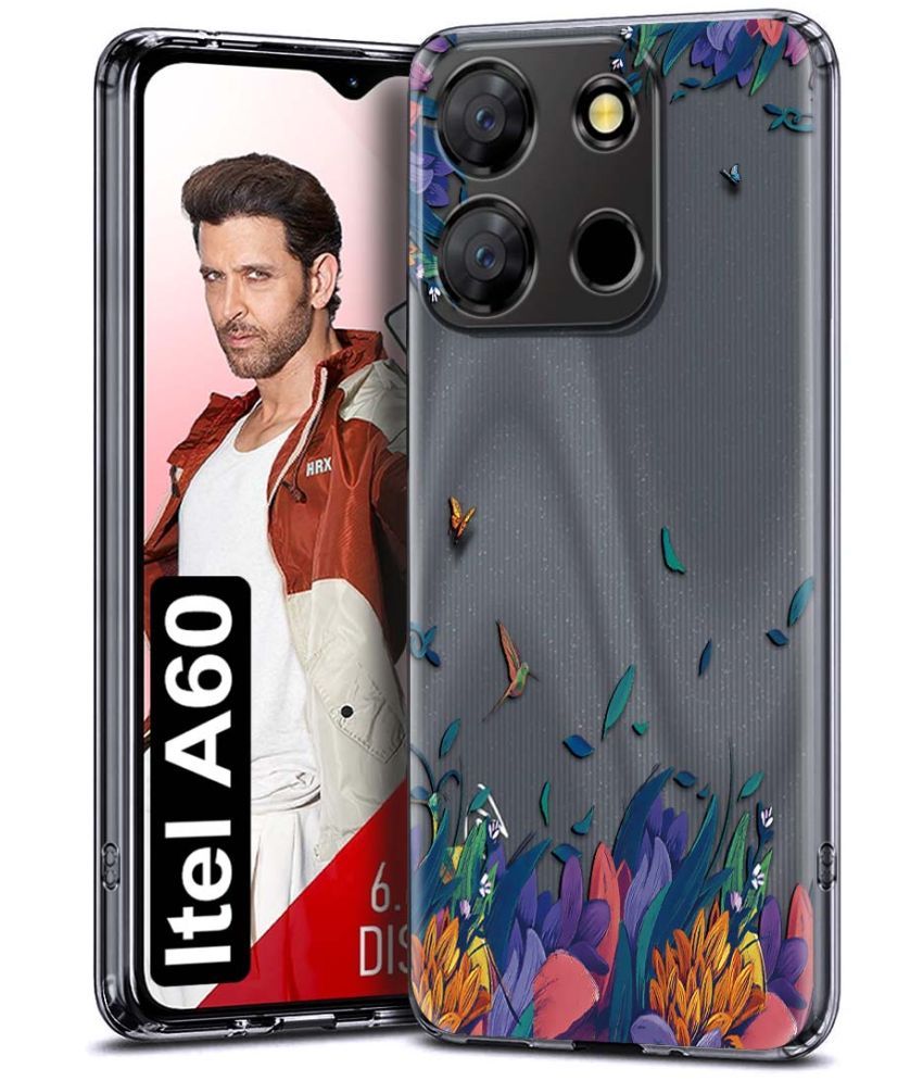     			Fashionury Multicolor Printed Back Cover Silicon Compatible For iTel A60 ( Pack of 1 )