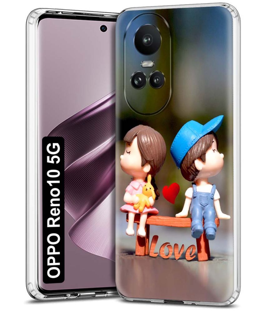     			Fashionury Multicolor Printed Back Cover Silicon Compatible For Oppo Reno 10 5G ( Pack of 1 )