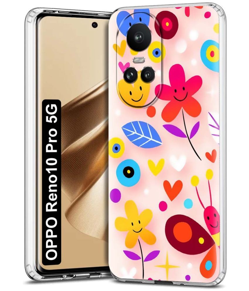     			Fashionury Multicolor Printed Back Cover Silicon Compatible For Oppo Reno 10 Pro ( Pack of 1 )