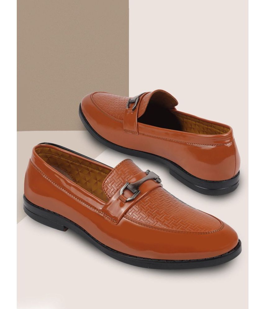     			Fausto Camel Men's Slip On Formal Shoes