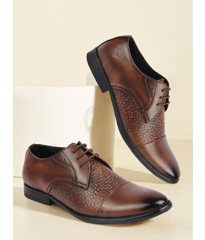     			Fausto Tan Men's Oxford Formal Shoes
