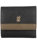 Baggit Faux Leather Black Women's Three fold Wallet ( Pack of 1 )