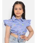 Nauti Nati Pack of 1 Girls Cotton Shirt ( Blue )