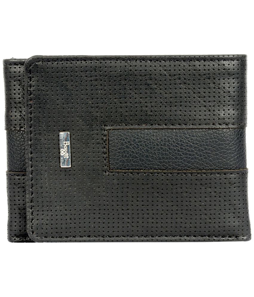     			Baggit Black Faux Leather Men's Three fold Wallet ( Pack of 1 )
