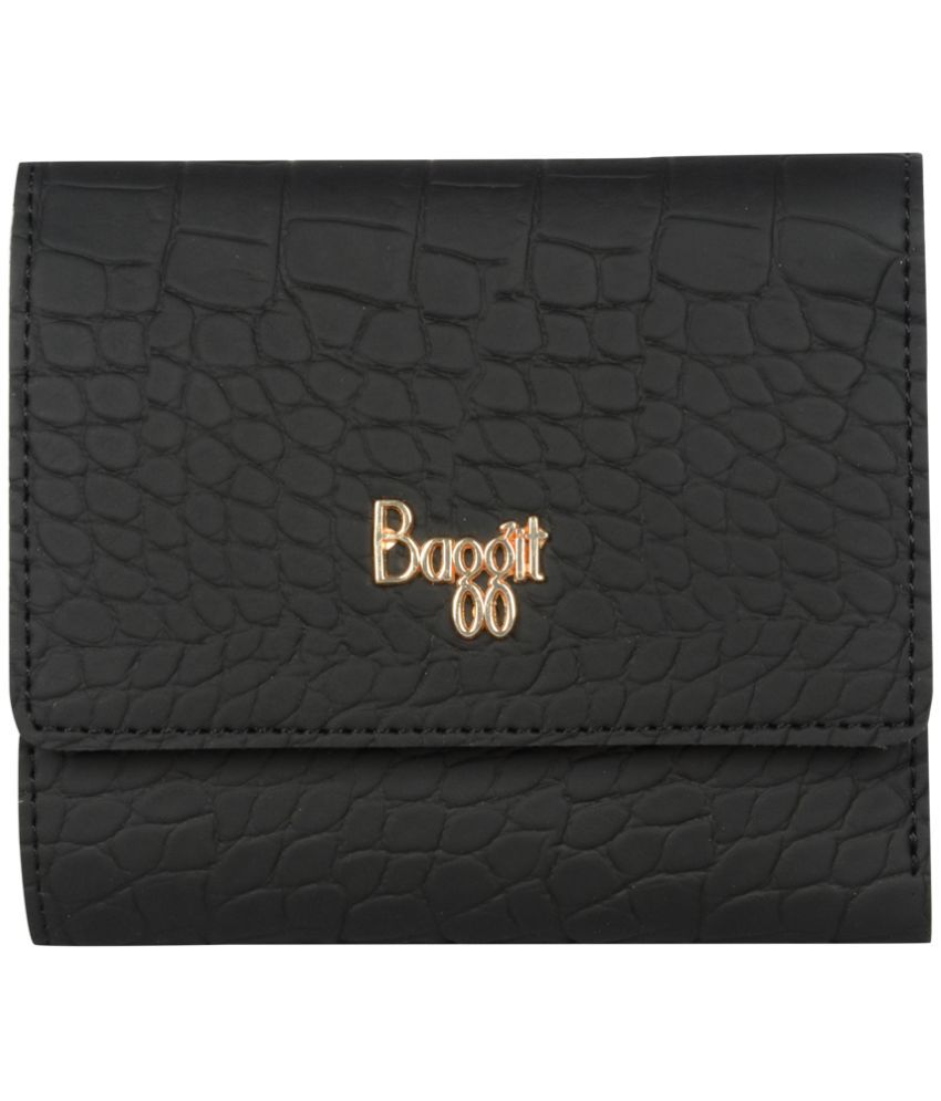     			Baggit Faux Leather Black Women's Three fold Wallet ( Pack of 1 )