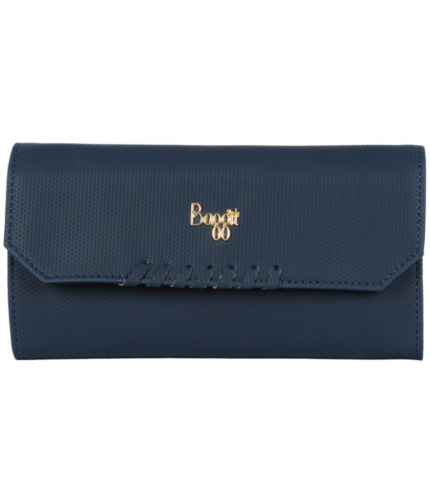     			Baggit Faux Leather Blue Women's Three fold Wallet ( Pack of 1 )