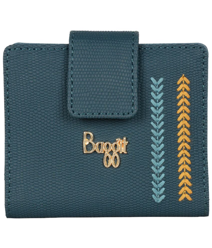     			Baggit Faux Leather Green Women's Bi Fold Wallet ( Pack of 1 )