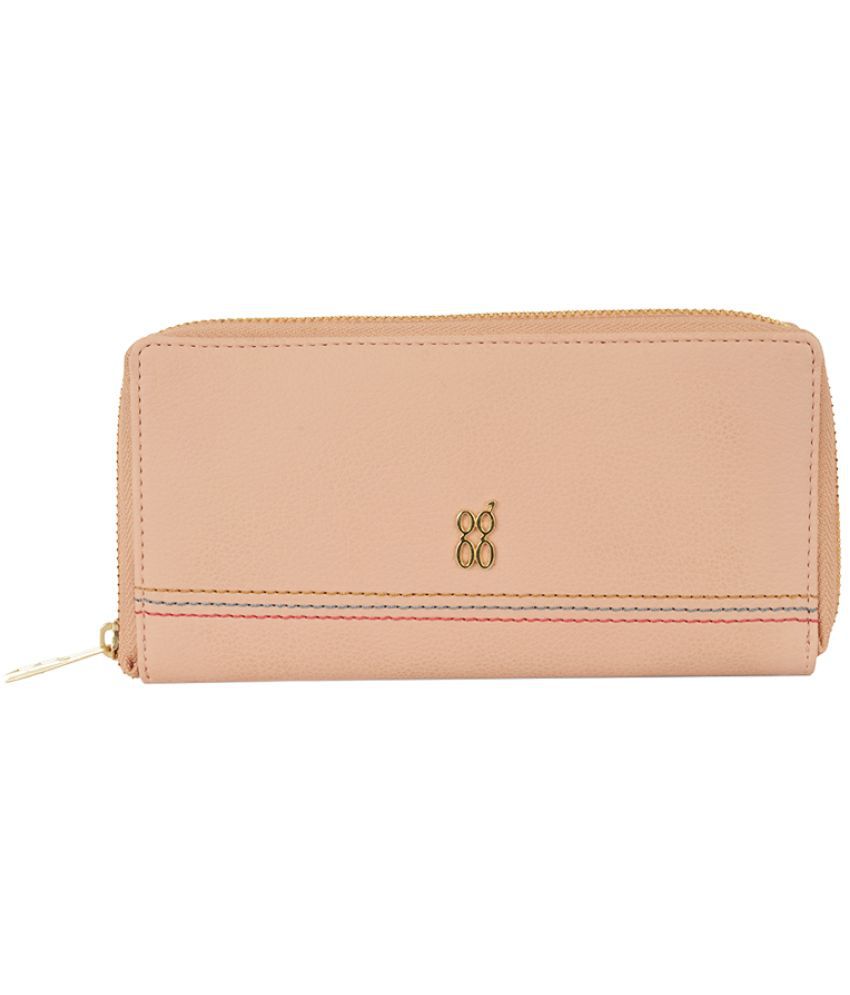     			Baggit Faux Leather Peach Women's Zip Around Wallet ( Pack of 1 )