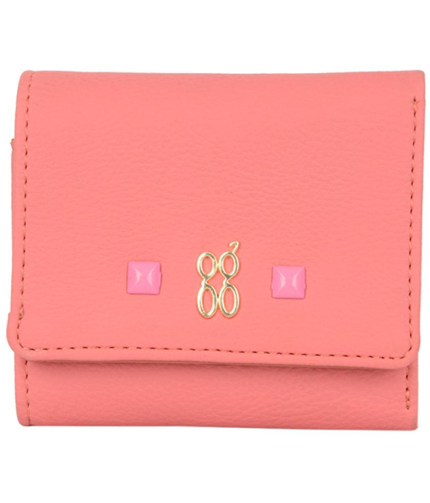     			Baggit Faux Leather Pink Women's Three fold Wallet ( Pack of 1 )