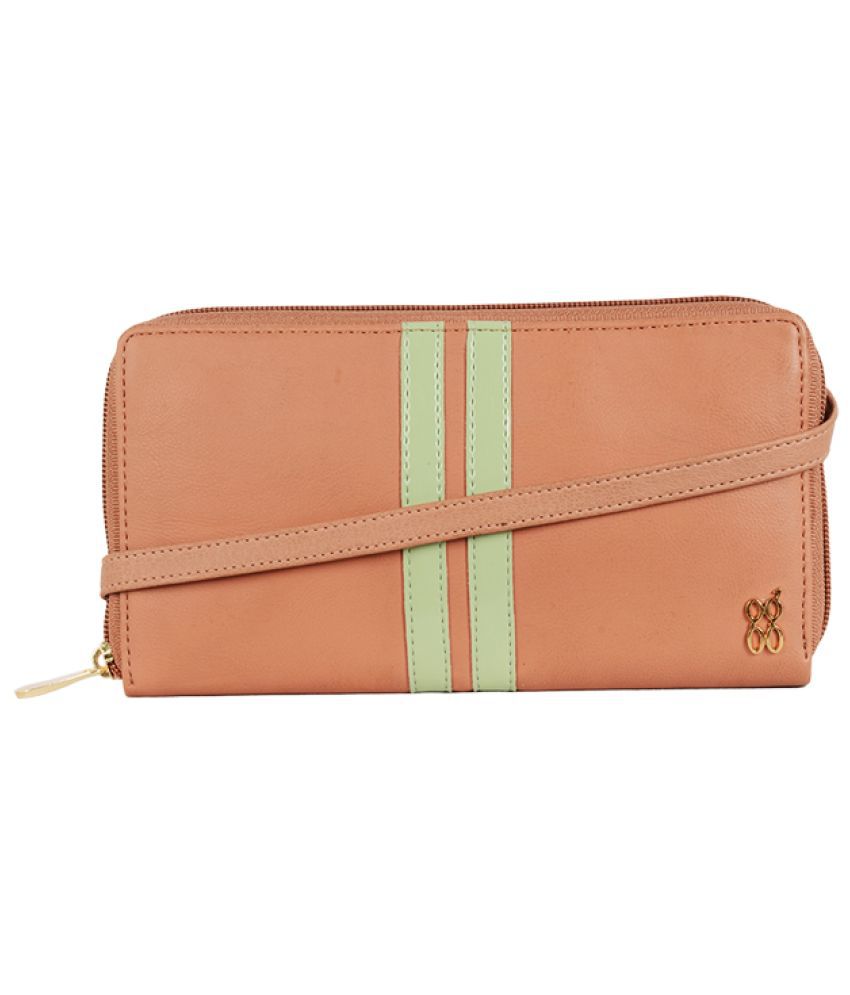     			Baggit Faux Leather Pink Women's Zip Around Wallet ( Pack of 1 )