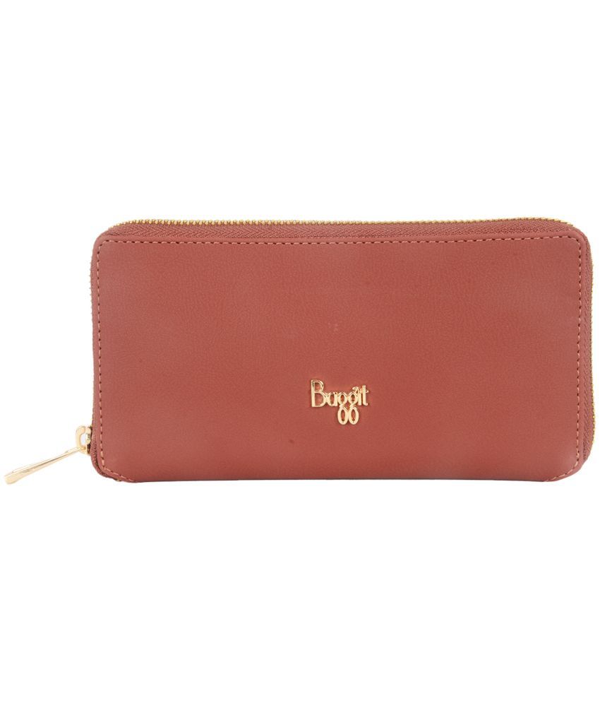     			Baggit Faux Leather Tan Women's Zip Around Wallet ( Pack of 1 )