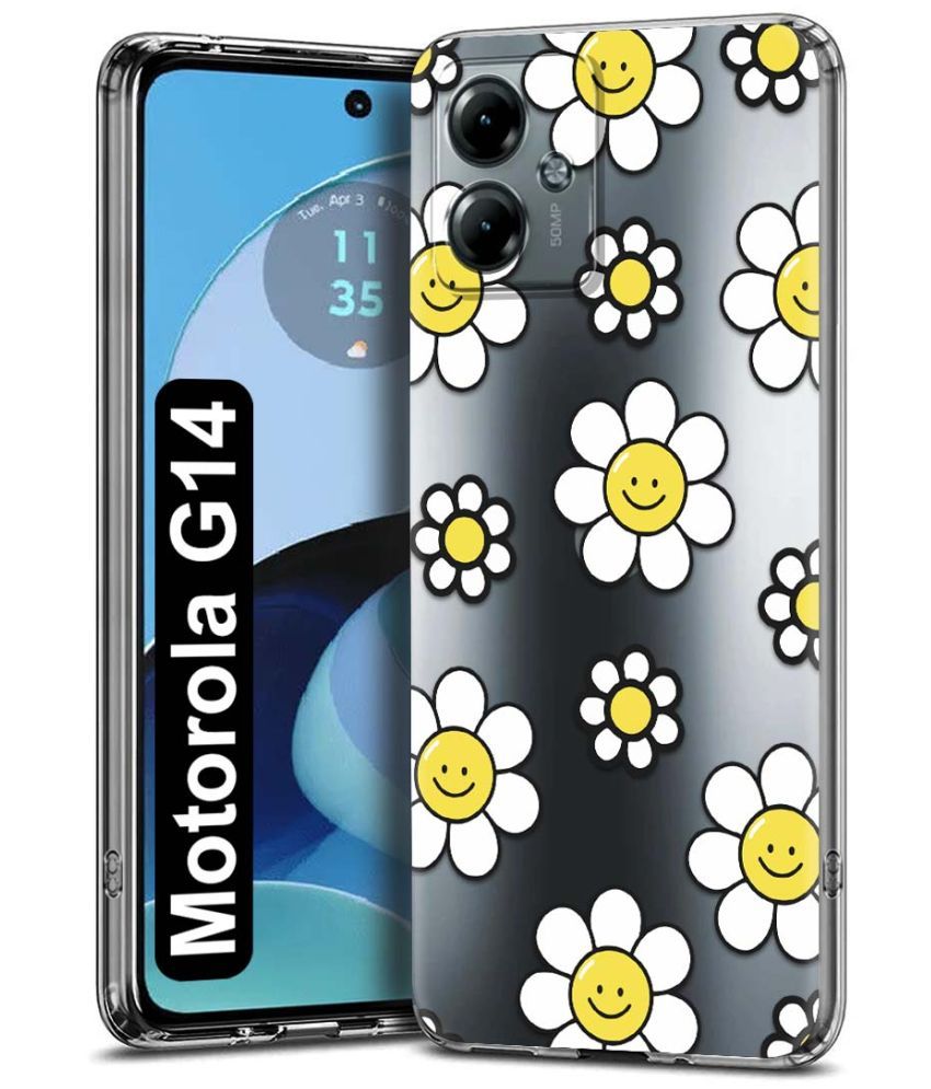     			Fashionury Multicolor Printed Back Cover Silicon Compatible For Motorola G14 ( Pack of 1 )