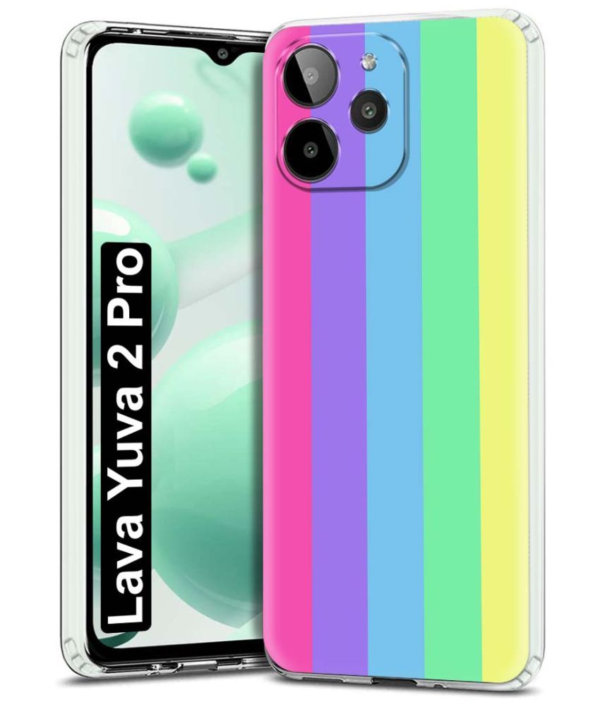     			Fashionury Multicolor Printed Back Cover Silicon Compatible For Lava YUVA 2 Pro ( Pack of 1 )