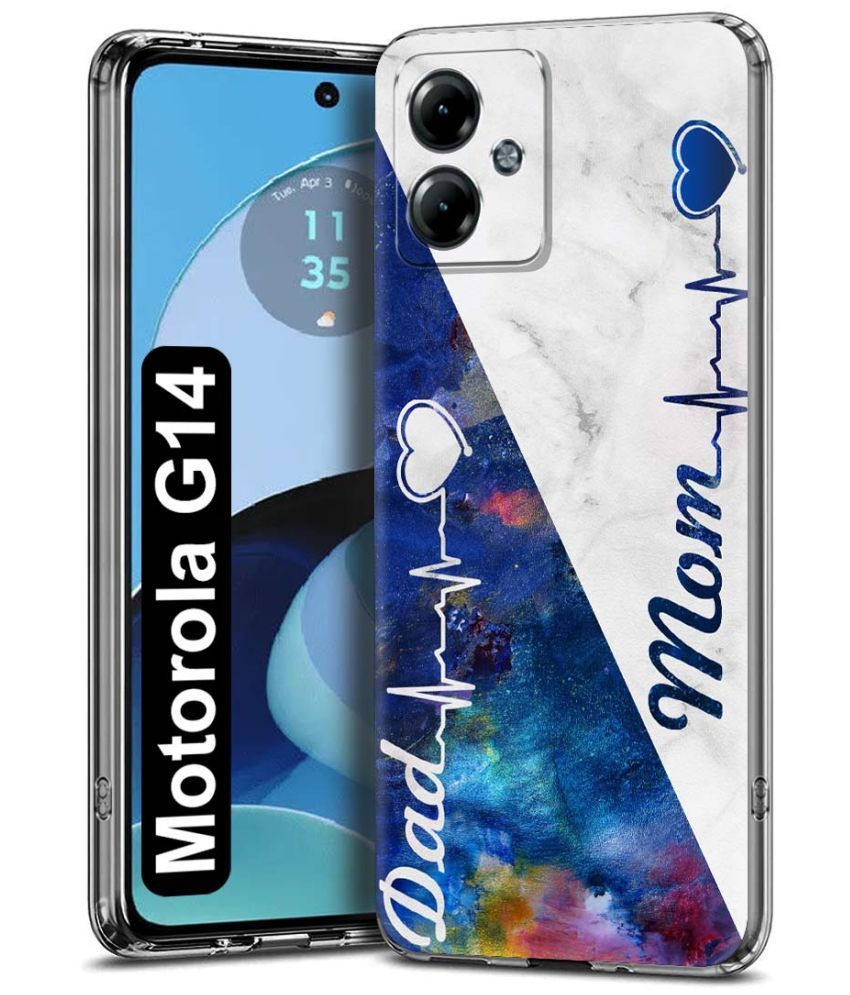     			Fashionury Multicolor Printed Back Cover Silicon Compatible For Motorola G14 ( Pack of 1 )