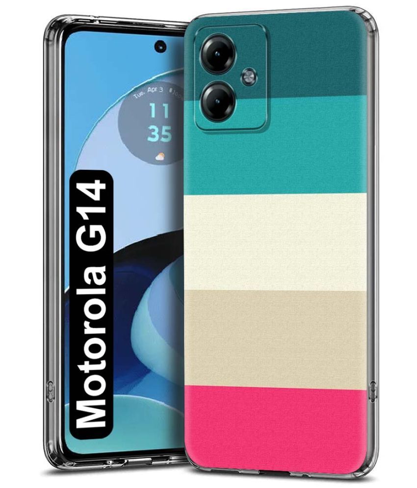     			Fashionury Multicolor Printed Back Cover Silicon Compatible For Motorola G14 ( Pack of 1 )