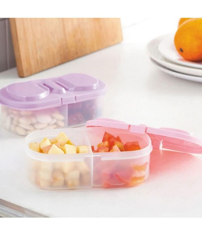     			HOMETALES Food Snacks Storage Box Plastic Lunch Box 1 - Container ( Pack of 1 )