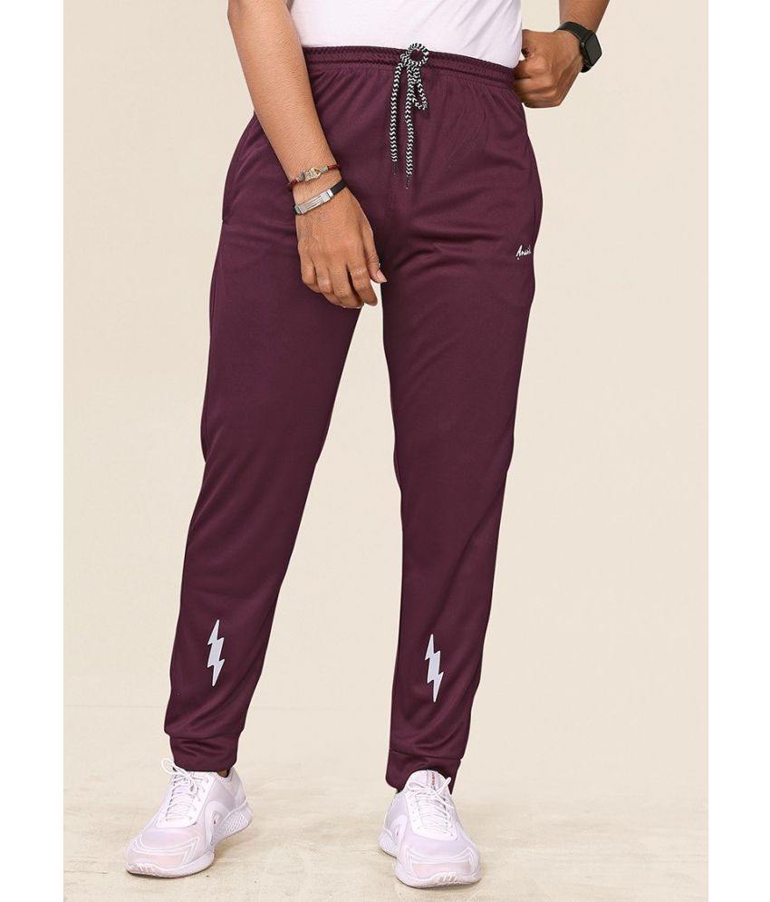     			Kashvi Maroon Lycra Men's Joggers ( Pack of 1 )