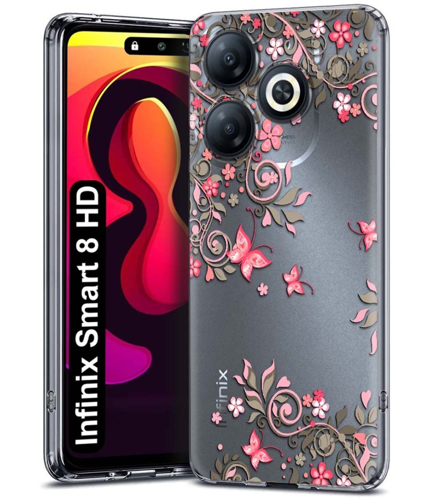     			NBOX Multicolor Printed Back Cover Silicon Compatible For Infinix Smart 8 HD ( Pack of 1 )