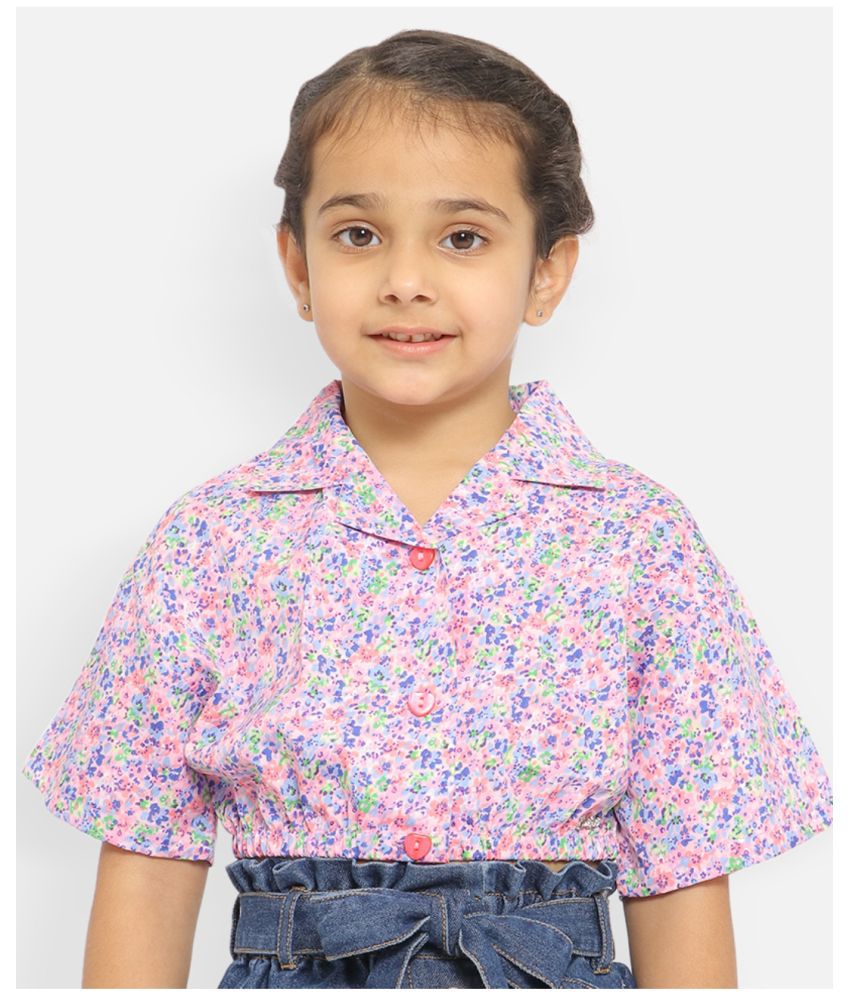     			Nauti Nati Multicolor Polyester Girls Shirt ( Pack of 1 )