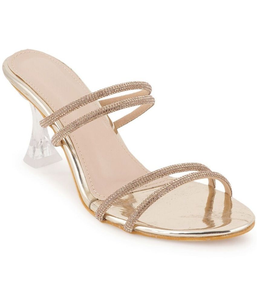     			Stepee Bronze Women's Sandal Heels