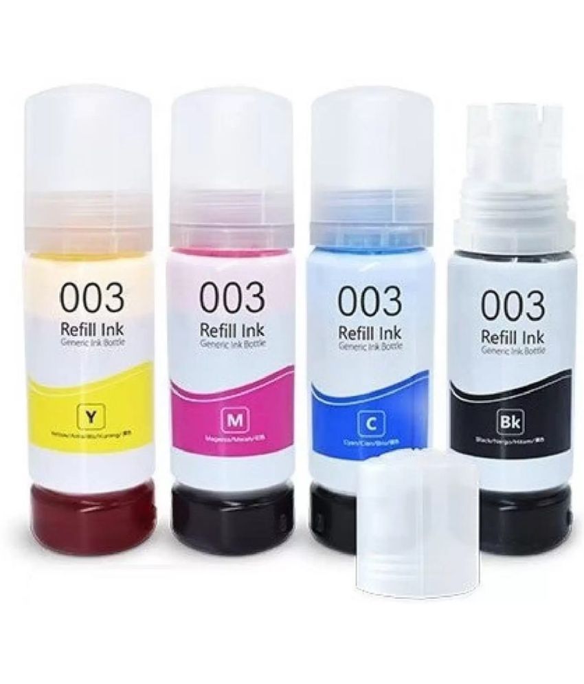     			TEQUO 003 L5190 EPS0N Multicolor Pack of 4 Cartridge for EPS0N 003 Ink Bottles (65ml) for L3110 L3101 L3150 L4150 L4160 L6160 L6170 L6190 Printers