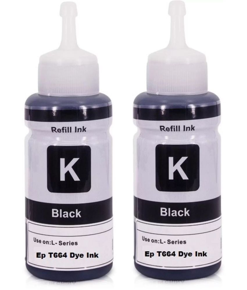     			TEQUO T664 Ink For L130 Black Pack of 2 Cartridge for L220/ L550/ L355/ L110/ L210/ L300/ L360/ L350/ L380/ L100/ L200/ L565/ L555/ L130/ L1300