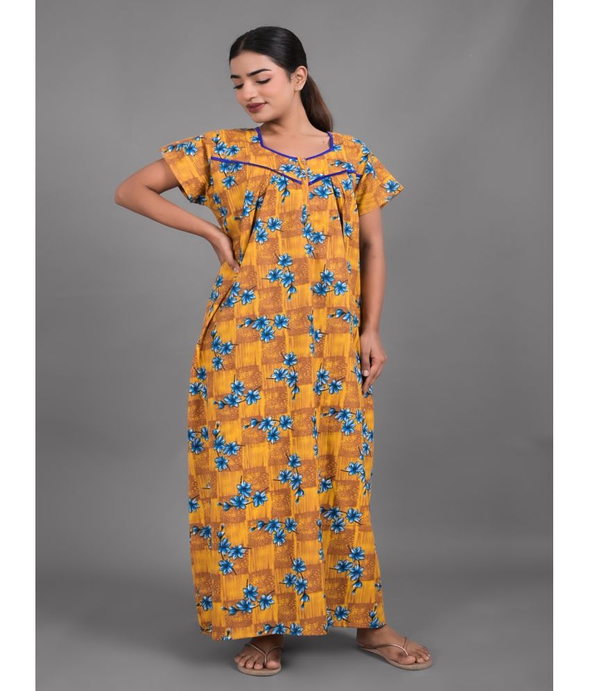     			rajeraj Multicolor Cotton Women's Nightwear Nighty & Night Gowns ( Pack of 1 )