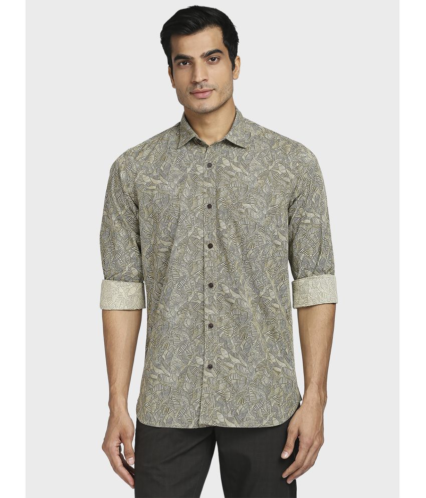     			Colorplus Cotton Blend Regular Fit Printed Full Sleeves Men's Casual Shirt - Brown ( Pack of 1 )
