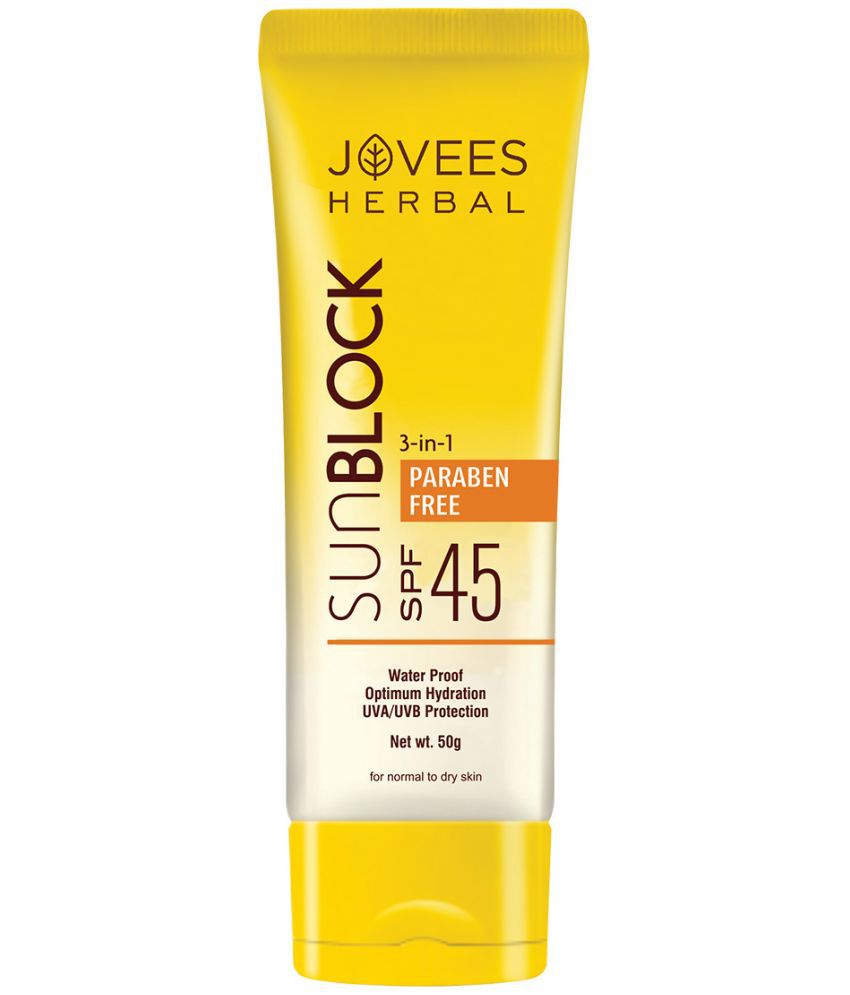     			Jovees Herbal Sun Block Sunscreen SPF 45 For All Skin Type (Pack of 1)