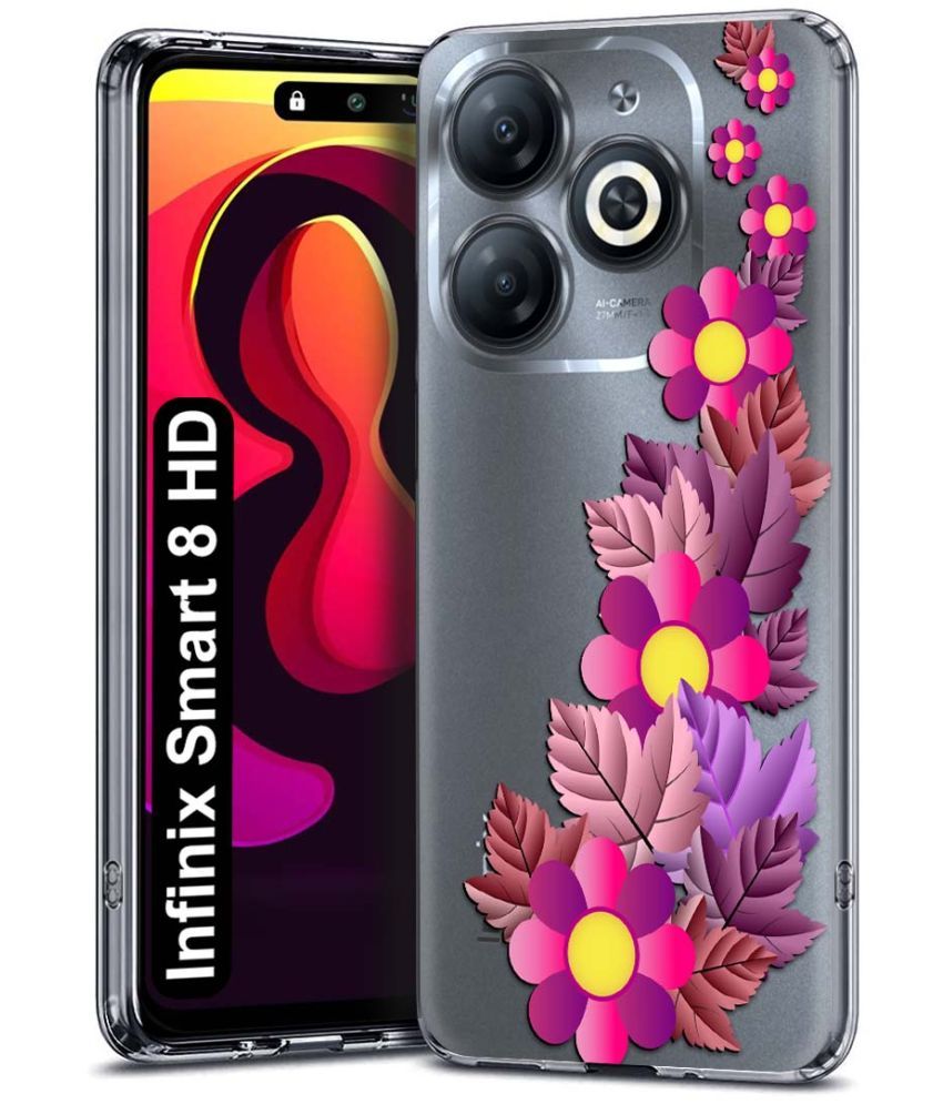     			NBOX Multicolor Printed Back Cover Silicon Compatible For Infinix Smart 8 HD ( Pack of 1 )