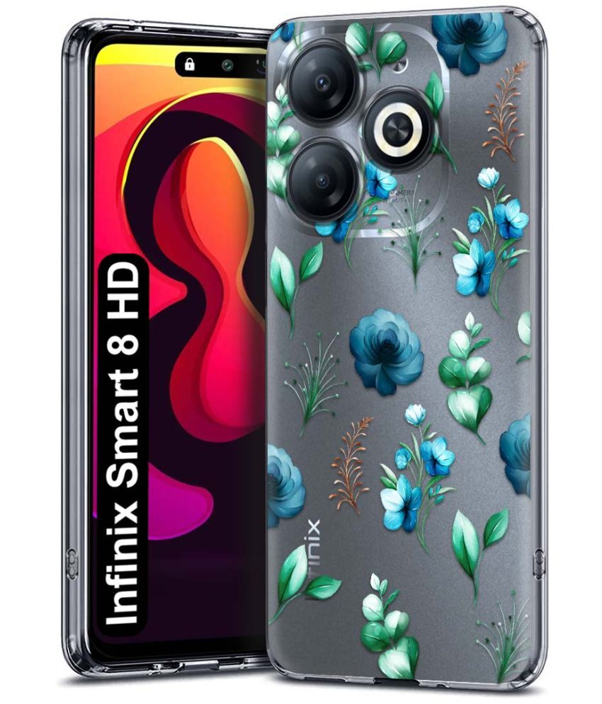     			NBOX Multicolor Printed Back Cover Silicon Compatible For Infinix Smart 8 HD ( Pack of 1 )