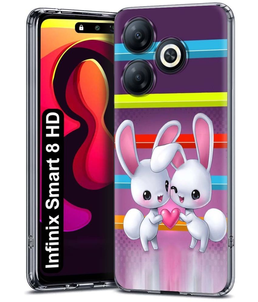     			NBOX Multicolor Printed Back Cover Silicon Compatible For Infinix Smart 8 HD ( Pack of 1 )