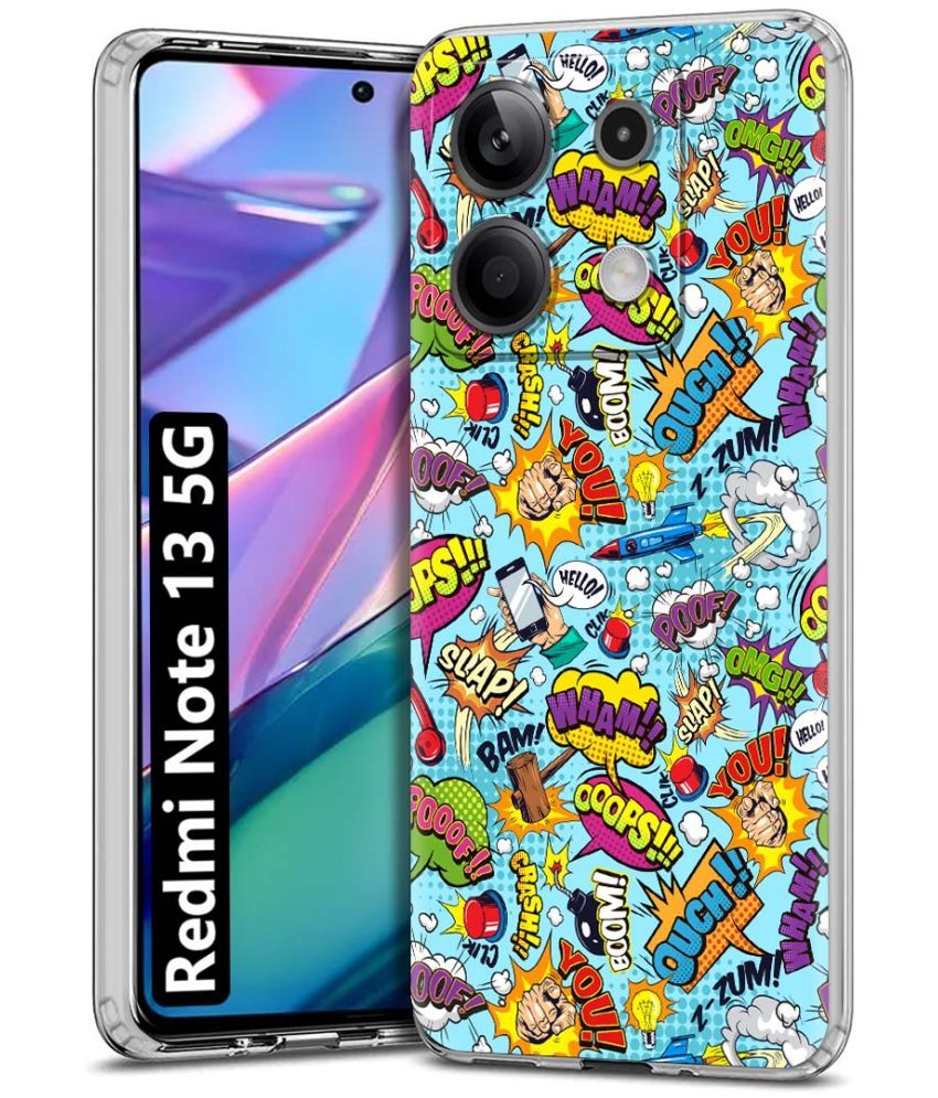     			NBOX Multicolor Printed Back Cover Silicon Compatible For Redmi Note 13 5G ( Pack of 1 )