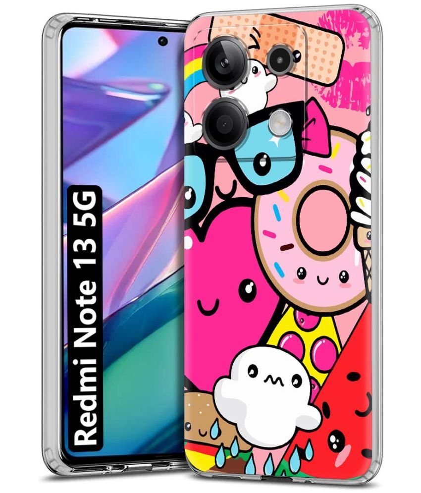     			NBOX Multicolor Printed Back Cover Silicon Compatible For Redmi Note 13 5G ( Pack of 1 )