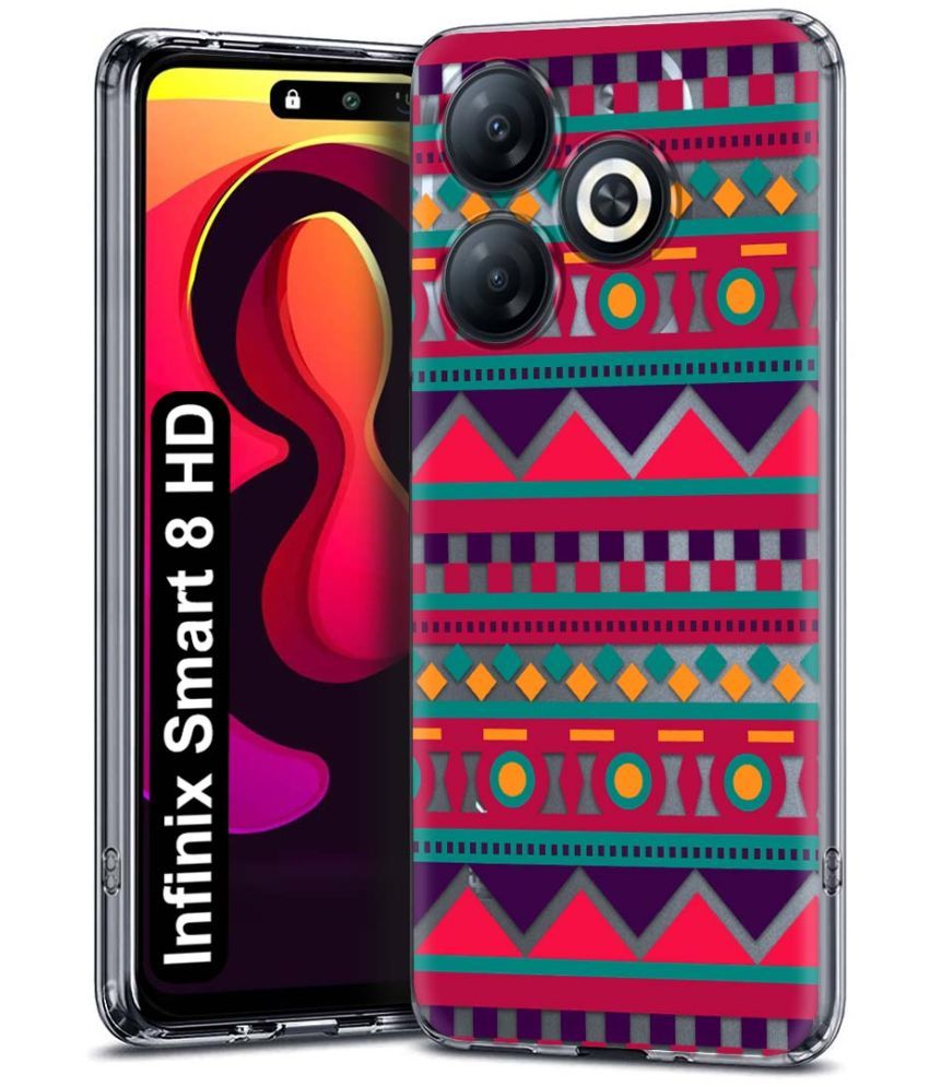     			NBOX Multicolor Printed Back Cover Silicon Compatible For Infinix Smart 8 HD ( Pack of 1 )