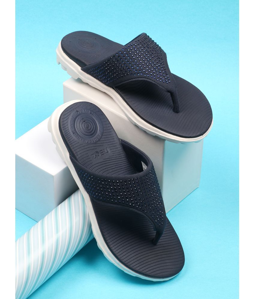     			Neoz Navy Blue Women's Flip Flop